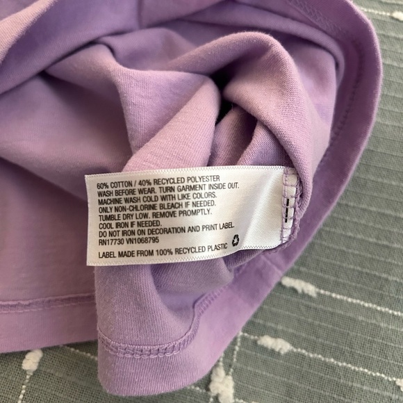 Lot of 2 Cat & Jack Kids Flamingo and Rainbow T-Shirts - Pink and Purple 6/7 - Picture 6 of 6